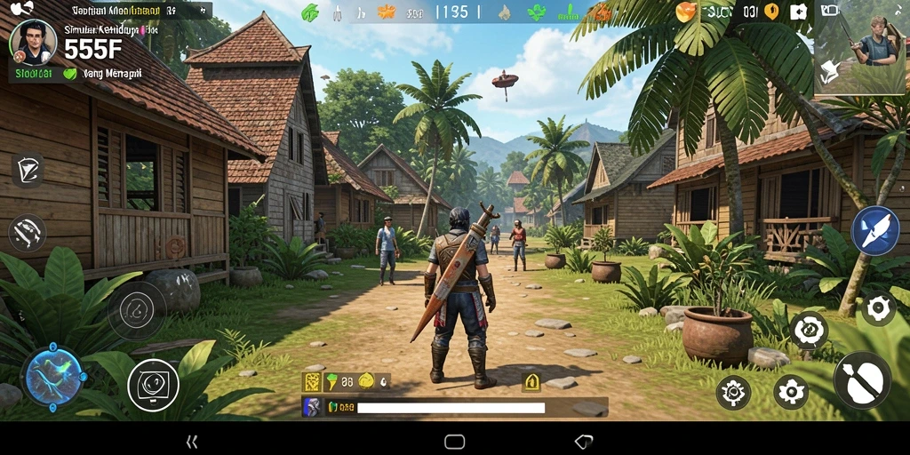 Tampilan gameplay menakjubkan dari 555F dengan simulasi kehidupan.