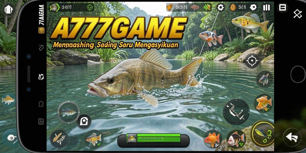 Screenshot gameplayA777GAME menampilkan aksi memancing yang mendebarkan.