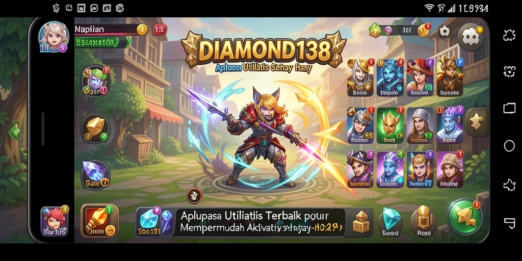 Tampilan antarmuka utama DIAMOND138 yang fungsional dan menarik.