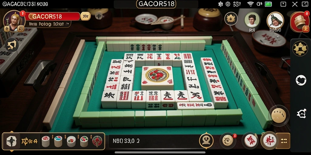 Tampilan gameplay menarik dari GACOR518 saat bermain Mahjong.