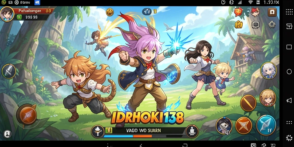 Tampilan gameplay menarik dari IDRHOKI138 yang memukau.