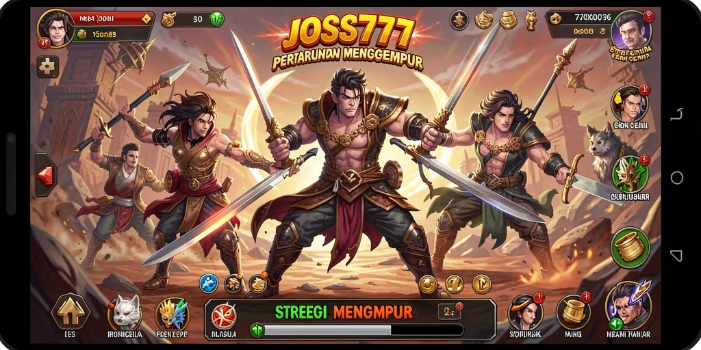 Tampilan aksi pertarungan intens dalam JOSS777.